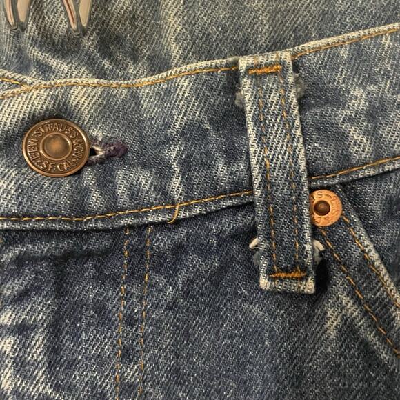 VINTAGE Levi’s Orange Tab Jeans Mens 36x34 Blue Faded 80s Boot Cut 20517 0217 - Picture 4 of 12